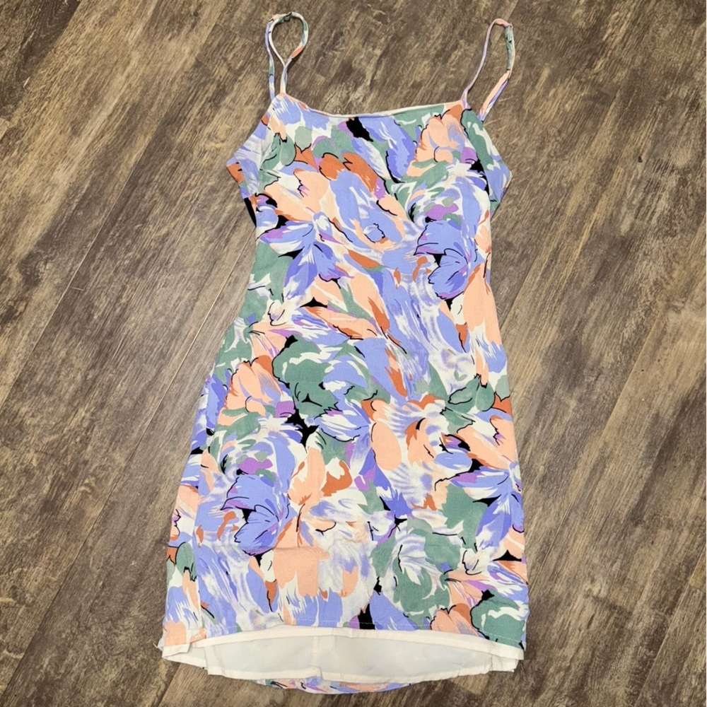 Lulu's Pastel Floral Sleeveless Dress - Picture 3 of 9